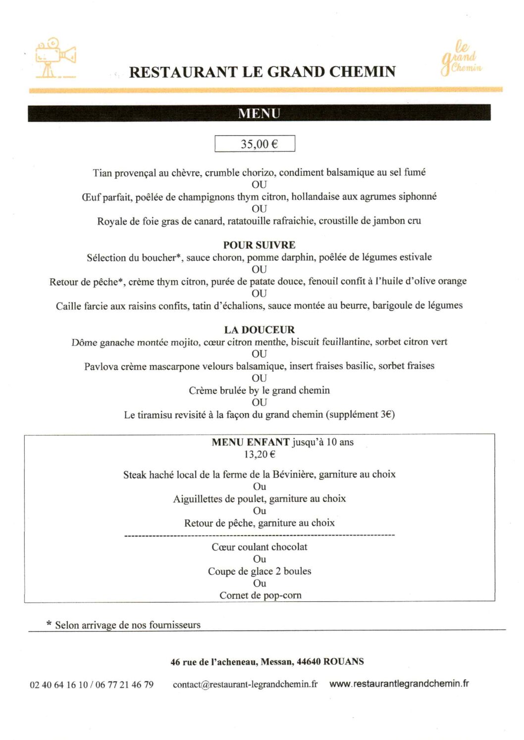 Carte Menu PDF LGC